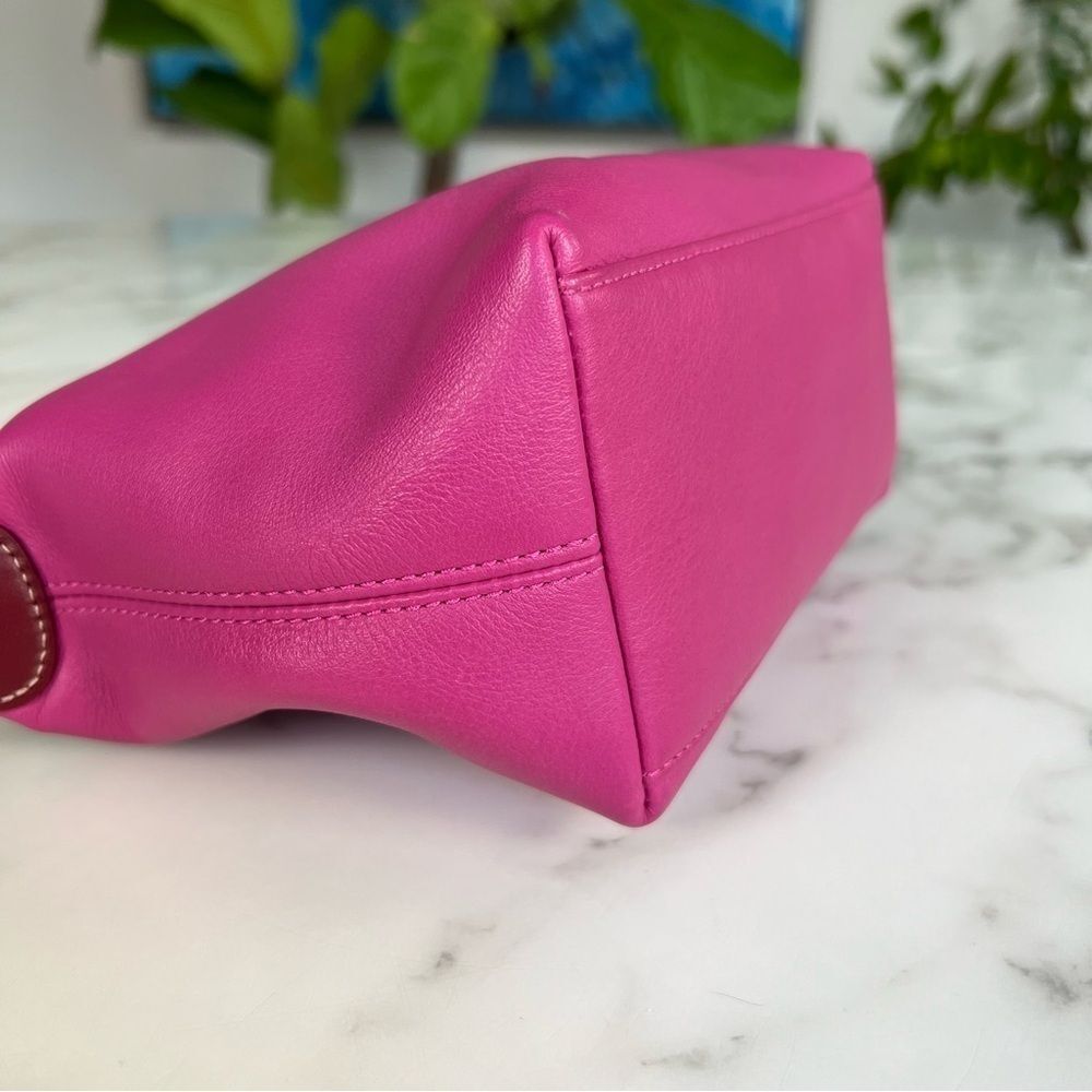 COACH Vintage Y2K EST. 1941 Leatherware Mini Shoulder Baguette Bag Pink Leather - Picture 8 of 12